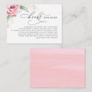 Tarjeta de solicitud de libros para bebé dorado