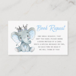 Tarjeta de solicitud de libros para niños elefante