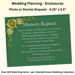 Tarjeta de solicitud de memoria - Verde esmeralda 