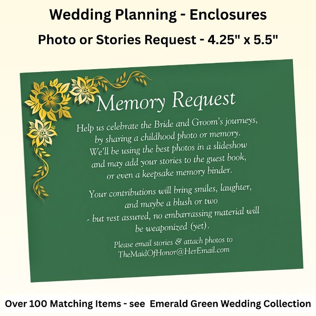 Tarjeta de solicitud de memoria - Verde esmeralda  (Subido por el creador)