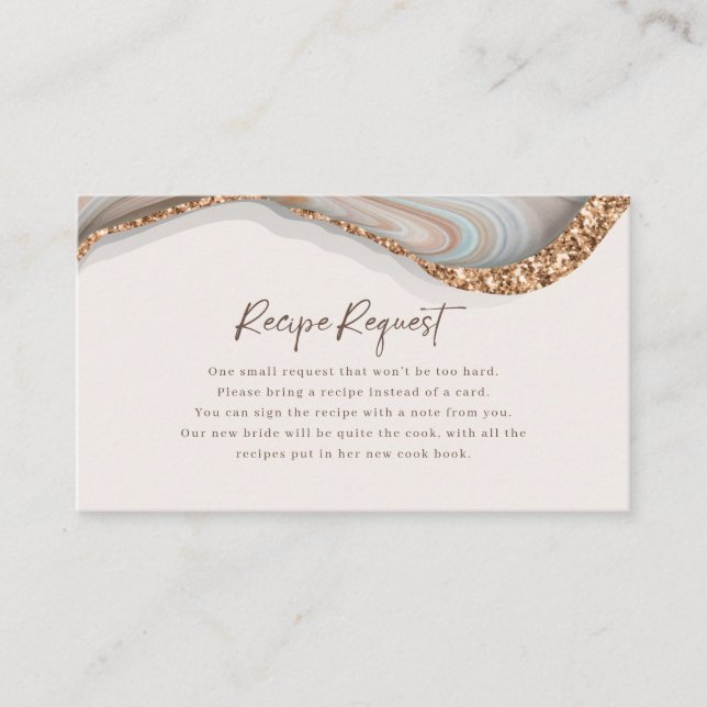 Tarjeta de solicitud de receta de Agate Marble Sto (Anverso)