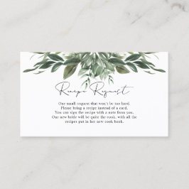 Tarjeta de solicitud de receta de hoja de follaje