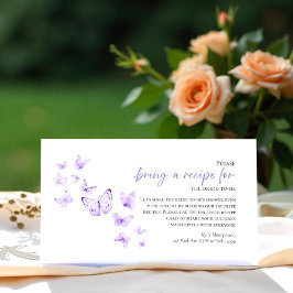 Tarjeta de solicitud de receta de mariposas para d