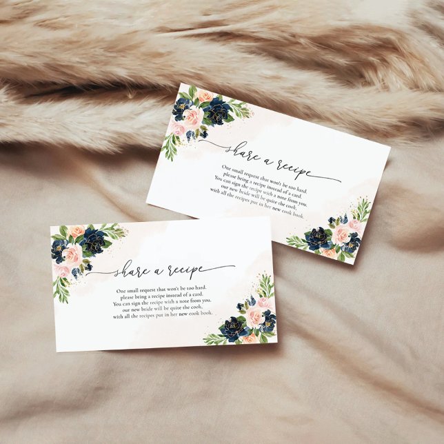 Tarjeta de solicitud de receta floral rosa de la m (Subido por el creador)