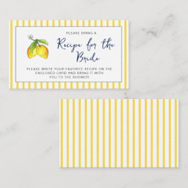 Tarjeta de solicitud de receta para ducha de novia