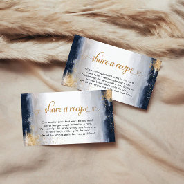 Tarjeta de solicitud de receta para ducha de novia