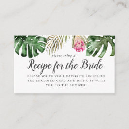 Tarjeta de solicitud de receta para ducha nupcial 