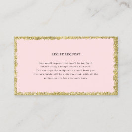 Tarjeta de solicitud de receta para Purpurina rosa