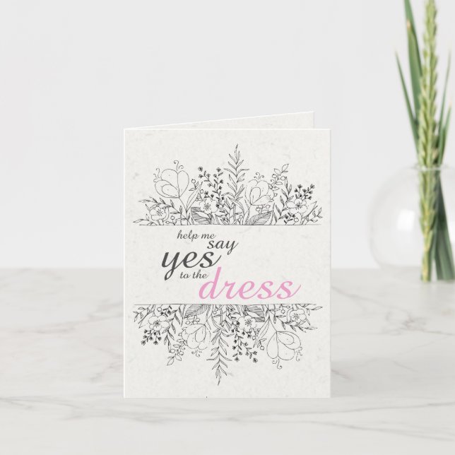 Tarjeta de solicitud de recordatorio floral para l (Anverso)