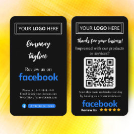 Tarjeta de solicitud de revisión de Facebook con l