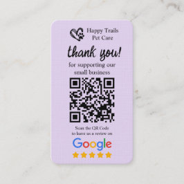 Tarjeta de solicitud de revisión de Google de Pet