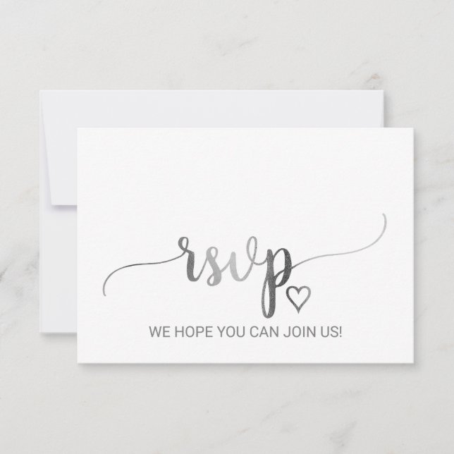 Tarjeta de solicitud de RSVP de canción de caligra (Anverso)