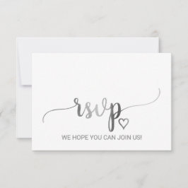 Tarjeta de solicitud de RSVP de canción de caligra