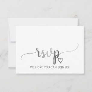 Tarjeta de solicitud de RSVP de canción de caligra