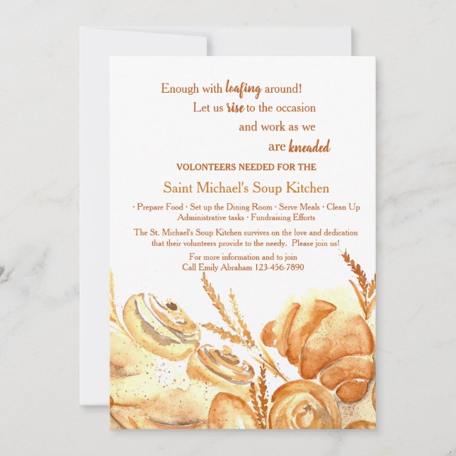 Tarjeta de solicitud de voluntariado de artículos  (Anverso)