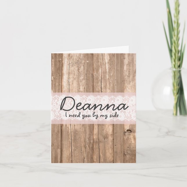 Tarjeta de solicitud para dama de honor y de honor (Anverso)