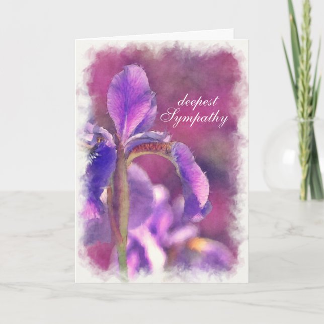 Tarjeta de solidaridad acuarela Morado Iris Thouch (Anverso)