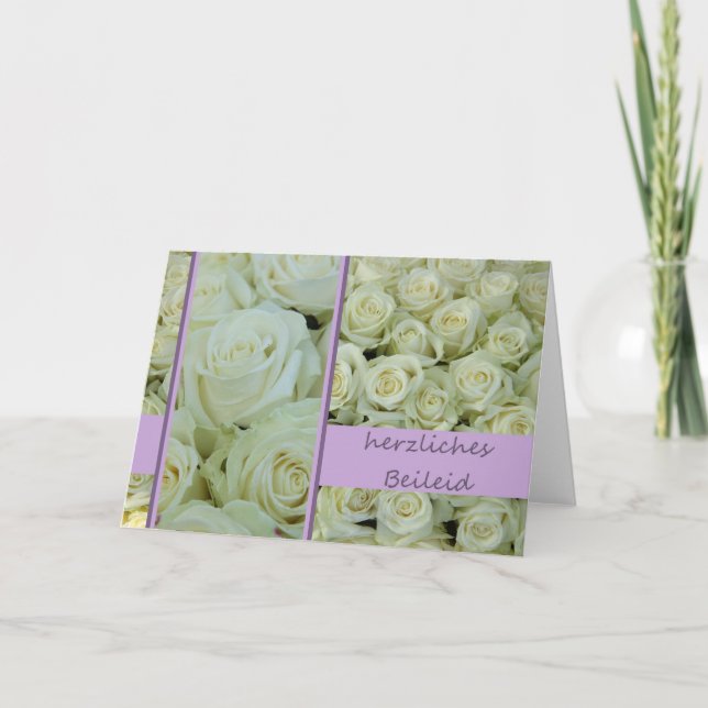Tarjeta de solidaridad alemana herzliches Beileid (Anverso)