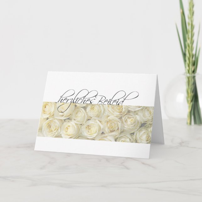 Tarjeta de solidaridad alemana, Herzliches beileid (Anverso)