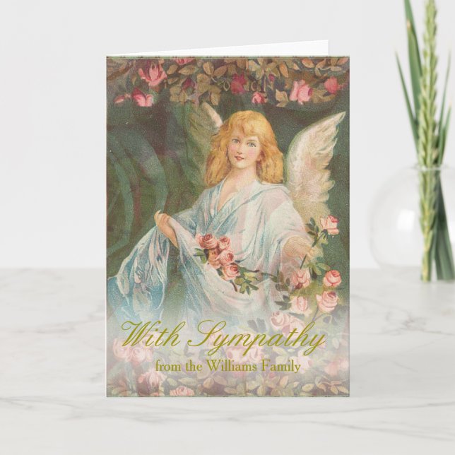 Tarjeta de solidaridad Ángel y Rosas (Anverso)