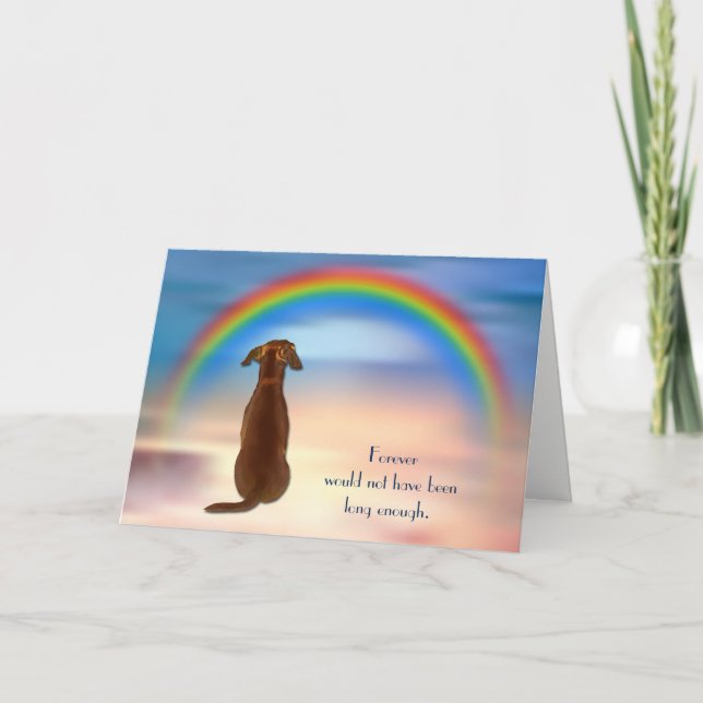 Tarjeta de solidaridad con el arco iris de Dachshu (Anverso)