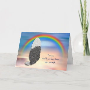 Tarjeta de solidaridad con el arco iris del perro