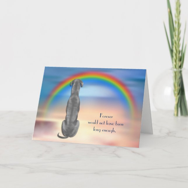Tarjeta de solidaridad con el arcoiris del perro d (Anverso)