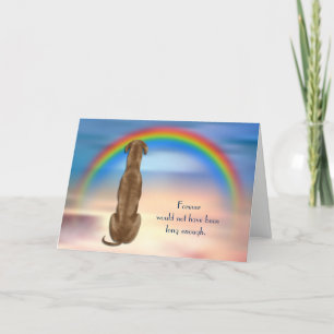 Tarjeta de solidaridad con el arcoiris del perro d