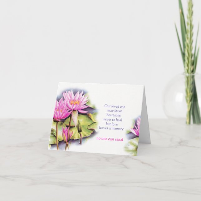 Tarjeta de solidaridad con las flores de lirio de  (Anverso)