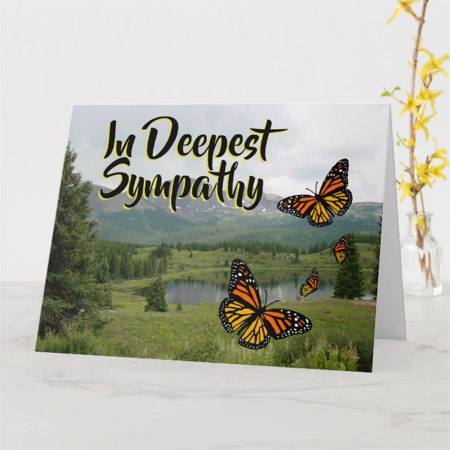 Tarjeta de solidaridad de las mariposas Monarch de (flor amarilla)