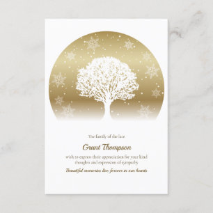Tarjeta de solidaridad del árbol de invierno