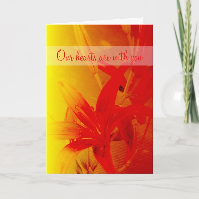 Tarjeta de solidaridad "Nuestro corazón está conti (Anverso)