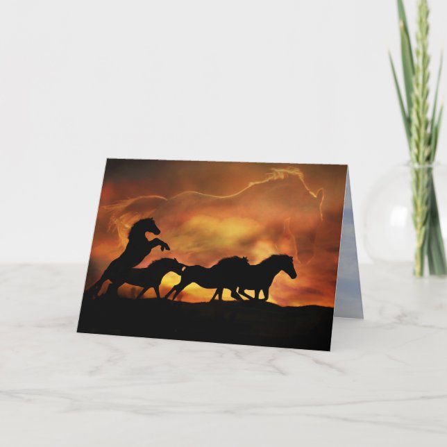 Tarjeta de solidaridad para caballos "Forever Free (Anverso)