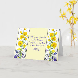 Tarjeta de solidaridad para las flores amarillas d