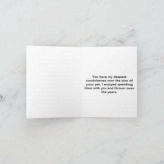 Tarjeta de solidaridad para un Mascota