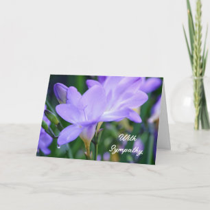 Tarjeta de solidaridad Purple Freesia Flowers Gard