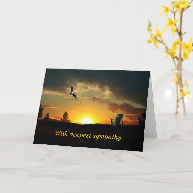 Tarjeta de solidaridad Yellow Sunset Grassy Meadow (flor amarilla)