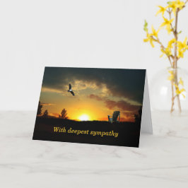 Tarjeta de solidaridad Yellow Sunset Grassy Meadow
