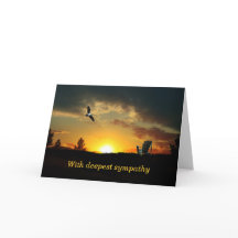 Tarjeta de solidaridad Yellow Sunset Grassy Meadow