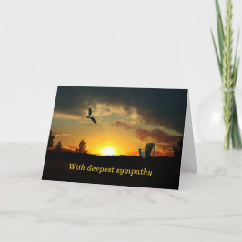 Tarjeta de solidaridad Yellow Sunset Grassy Meadow