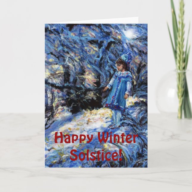 Tarjeta de solsticio de invierno (Anverso)