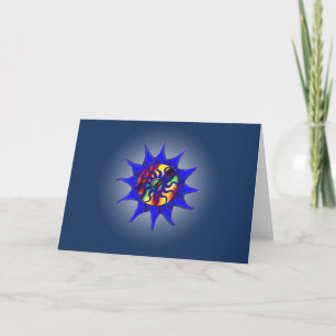 Tarjeta de solsticio de invierno brillante abstrac