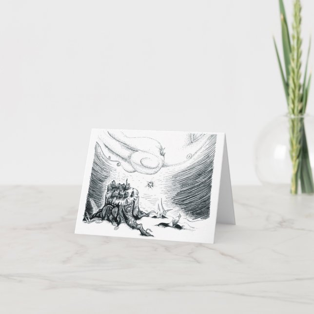 Tarjeta de solsticio de invierno de brujas "Star o (Anverso)