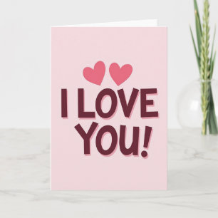 Tarjeta de Sombra de Corazones Te Amo