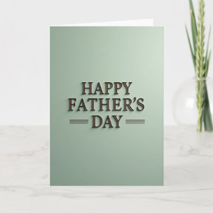 Tarjeta de Sombra del Día del Padre de Cobre