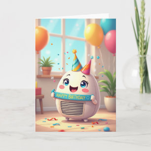 Tarjeta de sombrero de fiesta alegre