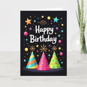 Tarjeta de sombrero de fiesta alegre