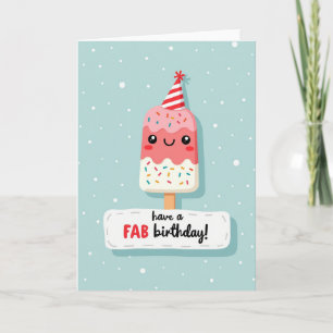 Tarjeta de sombrero de fiesta de regalo sonriente