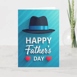 Tarjeta de sombrero elegante para el Día del Padre