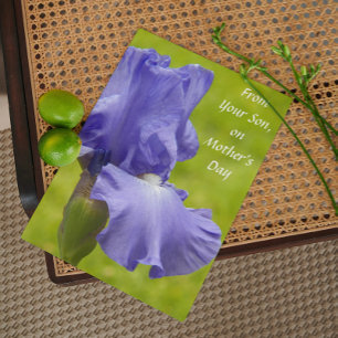 Tarjeta De Son Purple Iris Floral Día de la Madre